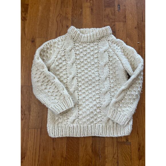 Handmade Other - Vintage Hand Made Homemade Wool Cable Knit Fishermans Irish Sweater Kid Baby